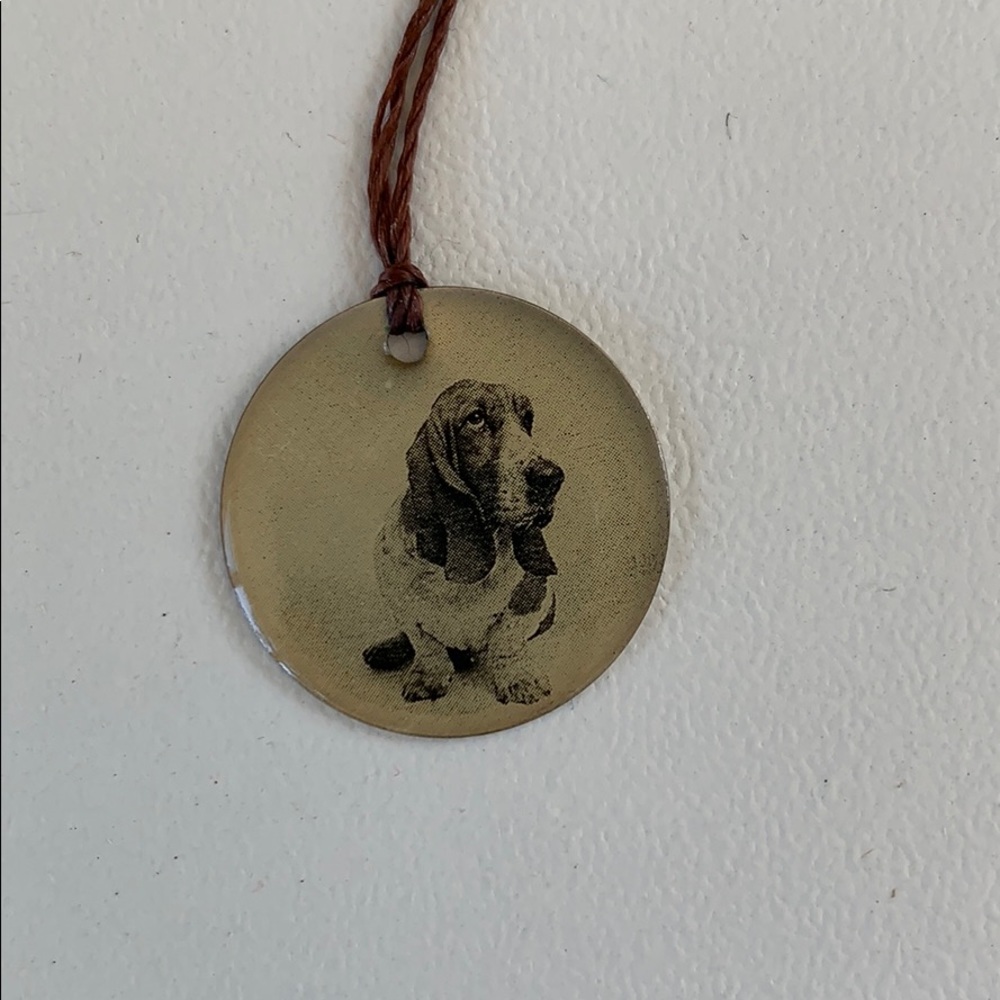 Basset Hound Pendant Necklace on cord